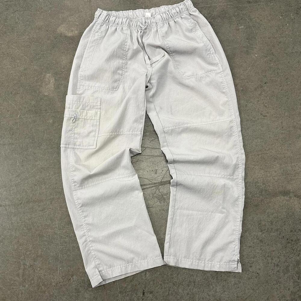 Vintage Grey Baggy Nylon Pants Size Medium